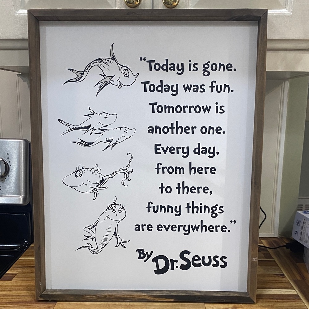 Dr. Seuss Quote Framed Wall Art 16x20